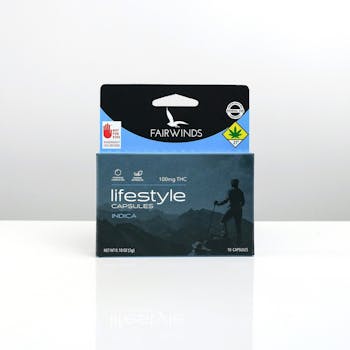 Fairwinds Capsule Lifestyle Indica 100mg 10pk